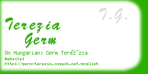 terezia germ business card